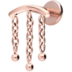 Titan Labret mit Innengewinde BOGEN + 3 KETTEN