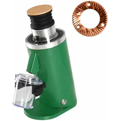 ROASTLY DF54 Red Ti Coffee Grinder Gen 4 IV V4, Electric Single Dose Coffee Grinder, Nearly Retention-Free (Green)