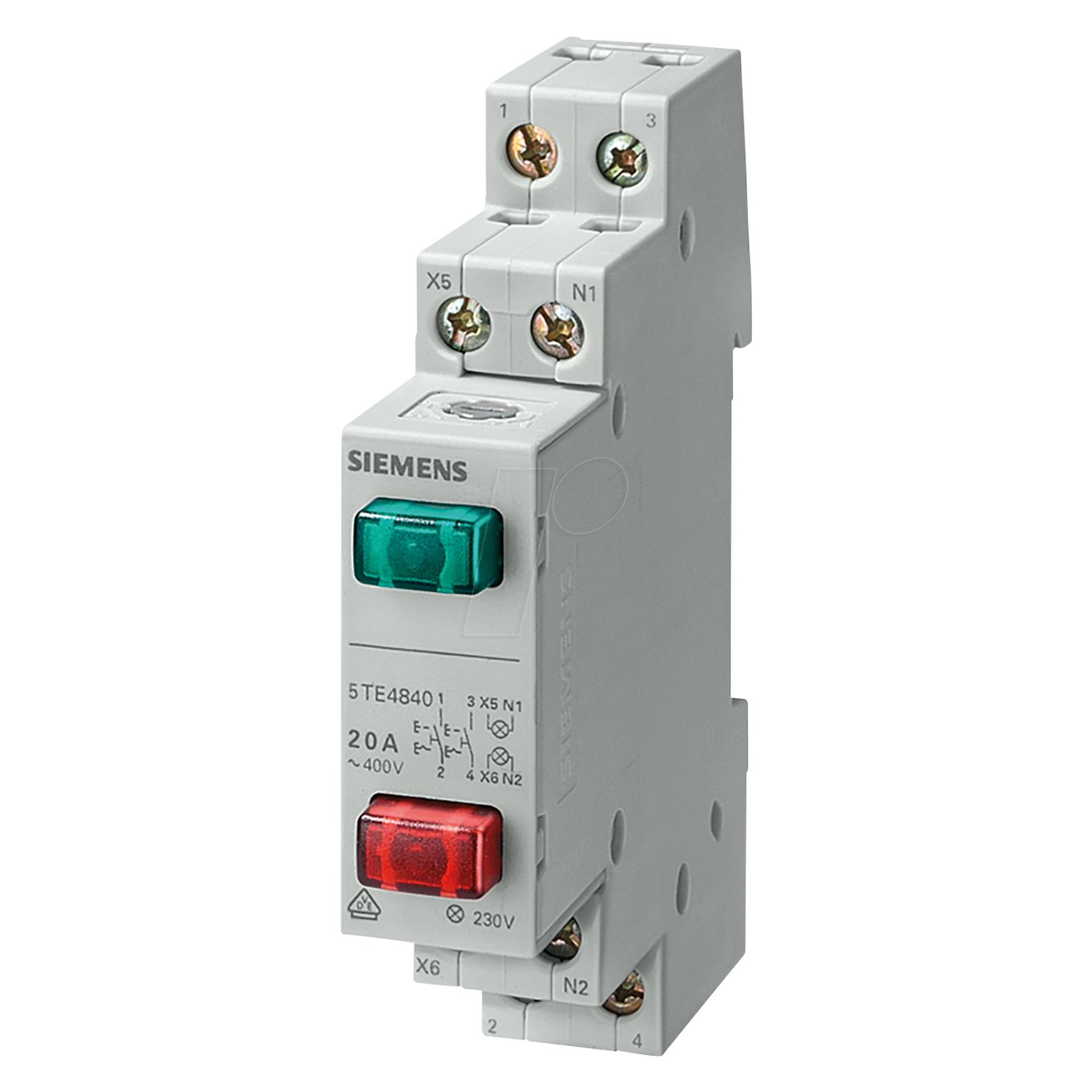 Siemens Doppeltaster/Leuchtmelder 1S 1Ö (5TE4841)