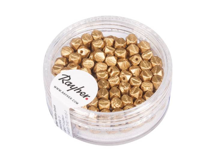 Rayher Antique Rocailles Gold 4 mm 120 Stück