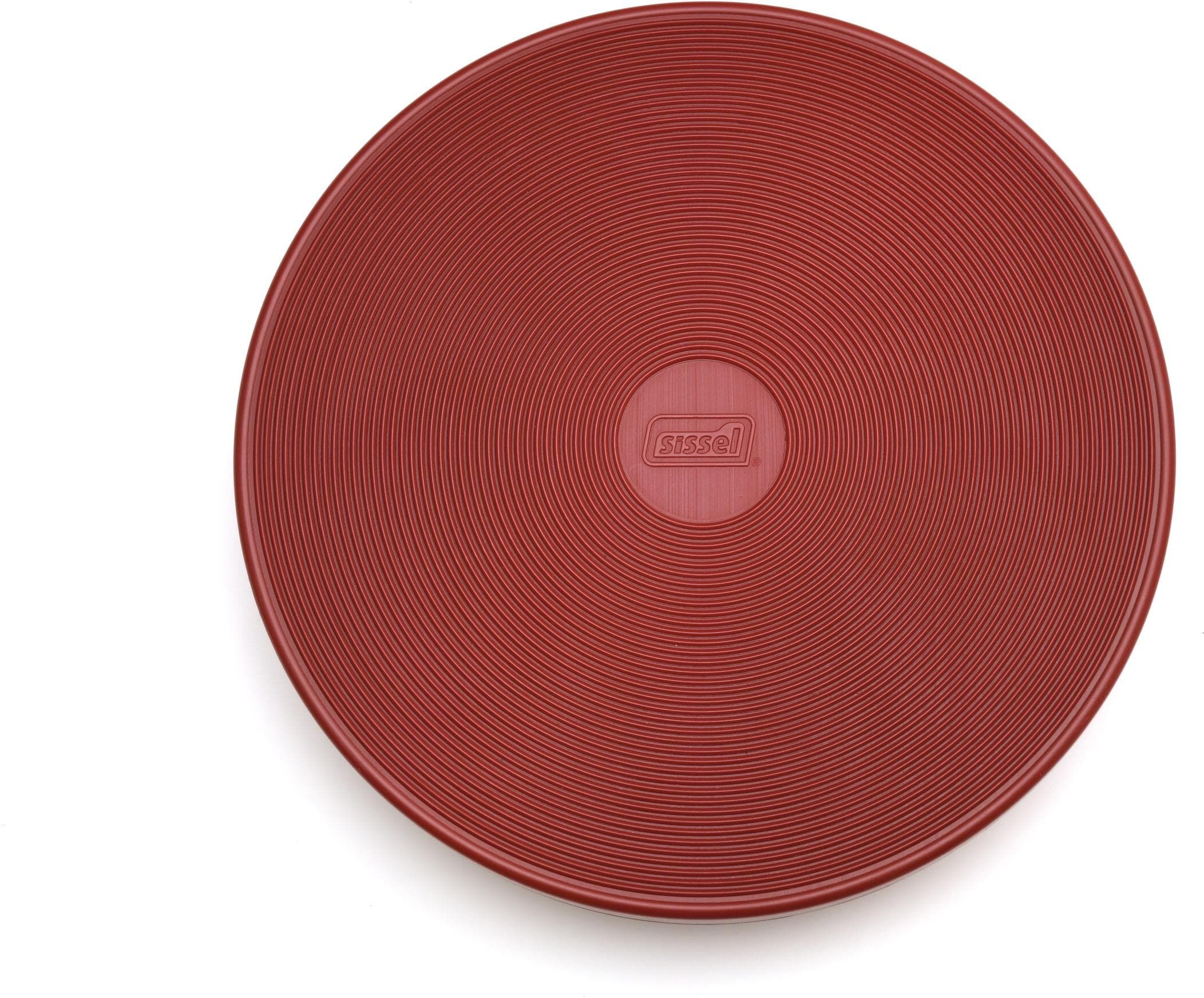 Balanceboard SISSEL "Board Plus", rot (dunkelrot), Balancetrainer, Ø 33cm, Kunststoff, Balanceboard, Ø:33cm dunkelrot Ø 33cm
