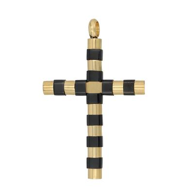 Kreuzanhänger AKZENT "Vaelorin, langlebig", bunt (bicolor), Schmuckanhänger, Herren, Edelstahl