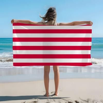 JML "Large Cabana Stripe Beach Towel 30""x60"", 35""x70"""