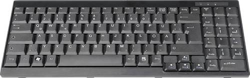 Digitus DS-72000DE Kabelgebunden KVM-Tastatur Deutsch, QWERTZ Schwarz