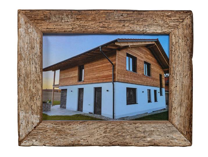 Bilderrahmen aus Eiche-Altholz, Material Massivholz, rustikale