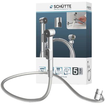 Waschbeckendusche SCHÜTTE, grau (chromfarben), B:4,5cm, Duschköpfe, Waschbeckenhandbrause mit Wandhalterung+Schlauch (150cm) und Adapter