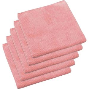 Vileda-Professional Allzwecktuch Micro Tuff Plus, 38 x 38 cm, aus Mikrofaser, rot, waschbar, 5 Stück