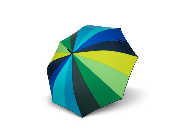 Stockregenschirm STROTZ Big Matic Rainbow (XXL-Schirm) , bunt (mehrfarbig), Ø:118cm, Regenschirme, Stockregenschirm