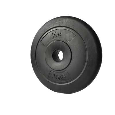 Hantelscheiben V-FIT "Hantelscheibe 2,5 kg", schwarz, Hantelscheiben, 5 kg
