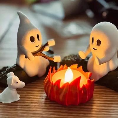 Inspired Finds Halloween Ghost Campfire Decor Spooky Haunted House Scene Prop 1set Dog