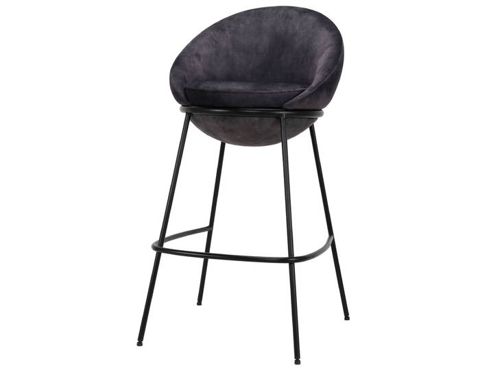 Barstuhl ROUND 52 x 100 cm anthrazit/schwarz