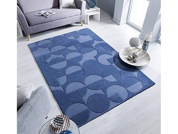 Flair Rugs Moderno Gigi Teppich, 100 % Wolle, handgeschnitzt, Grau, 120 x 170 cm