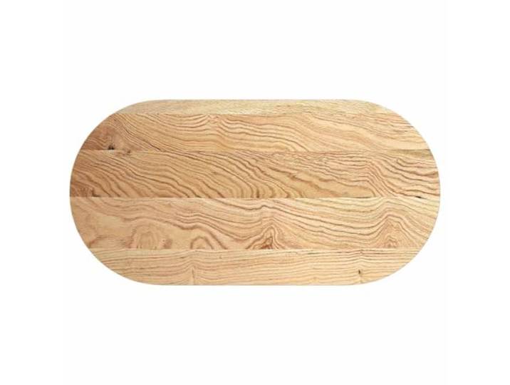 Holz Tischplatte für Tisch 120x60x2 cm Massivholz Eiche Oval Einfache Montage mit Standfuß, Universal für Kaffee oder Bar, Schönes Aussehen, einfach zu reinigen