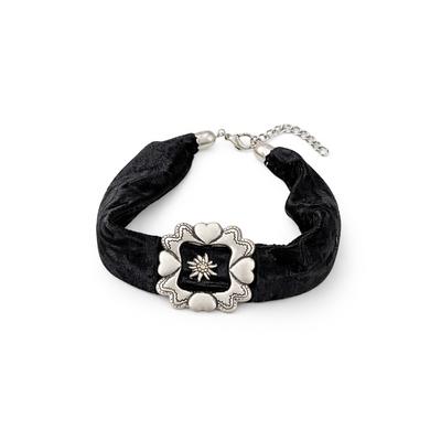 Kette mit Anhänger ALLGÄU REBELL "Anette", Damen, Gr. onesize, Metall, schwarz, Basic, Halsketten, mit Metallverzierungen