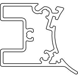 HSK Ersatzteile Seitenprofil, Premium / Exklusiv, Höhe 1.400 mm, Chrom, E85231-1-41 E85231-1-41