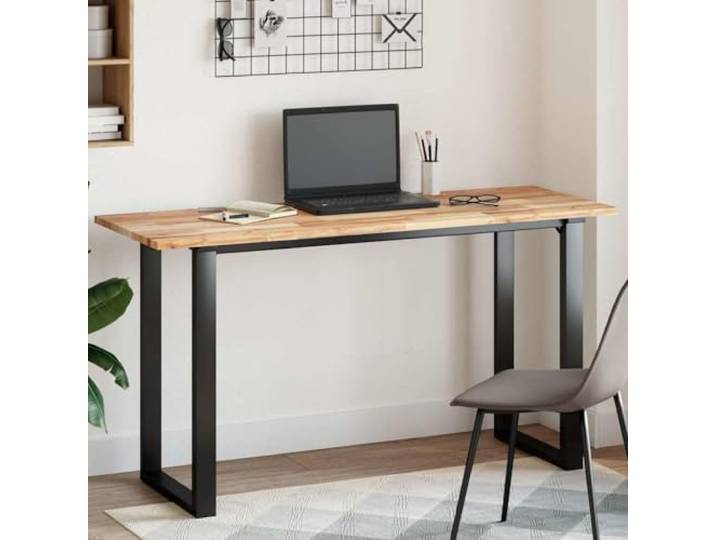 PTUGUOF Tischplatte Rechteckig 140x50x2 cm Massivholz Akazie Unbehandelt, Pflegeleicht, Vielseitig für Esszimmer, Küche, Büro