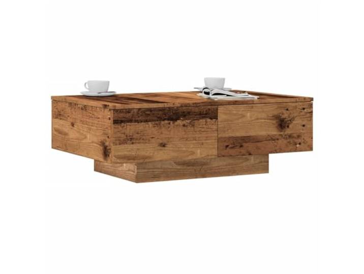 HEFZGDB Couchtisch Altholz-Optik 90x60x31 cm Holzwerkstoff mit reichlich Stauraum und Stabiler Tischplatte für Wohnzimmer