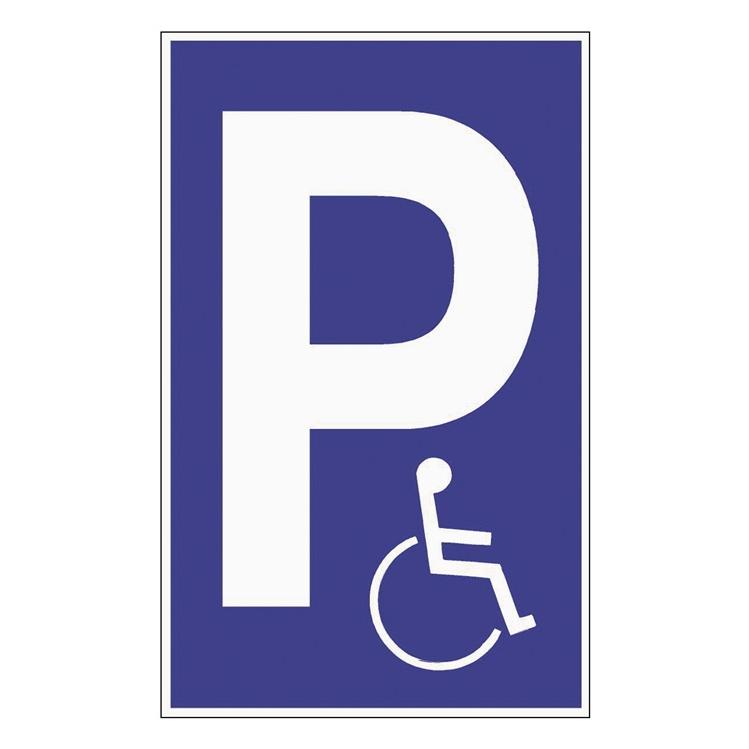 HP Autozubehör Parkplatzbeschilderung Parken für Behinderte L250xB400 mm Kunststoff blau/weiss (3000277681)