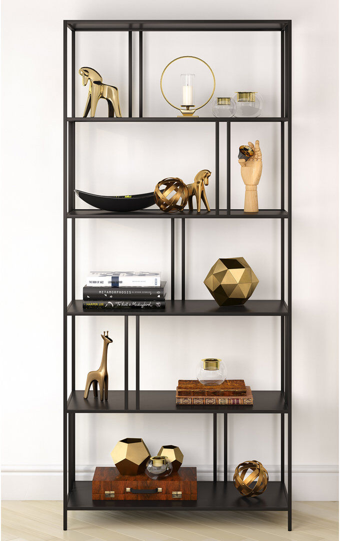 Blue Elephant 193 cm H x 86.3 cm W Steel Standard Bookcase Blackened Bronze