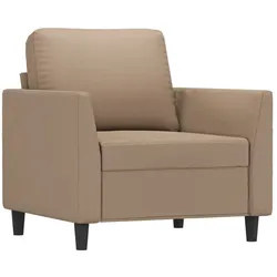 vidaXL Sessel Cappuccino-Braun 60 cm Kunstleder