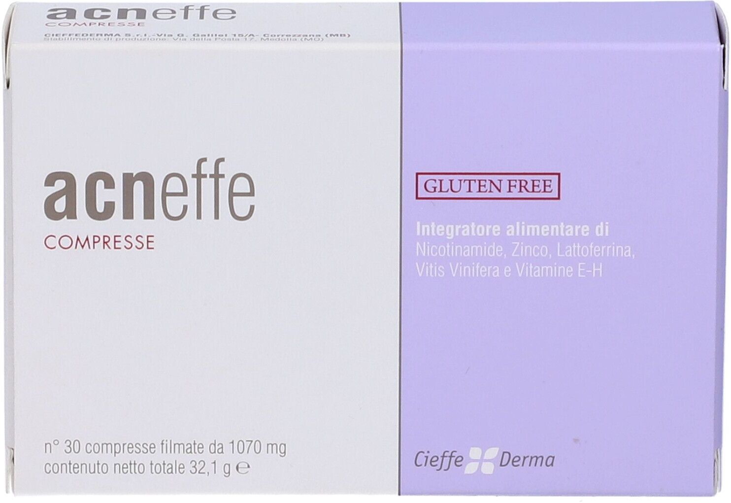 CIEFFE DERMA Srl Cieffe Derma, Acneffe, 30 Compresse