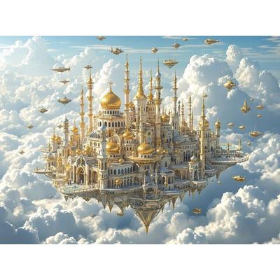 CALVENDO Puzzle Die goldene Stadt im Himmel | 2000 Teile Lege-Größe 90x67cm Foto-Puzzle für glückliche Stunden