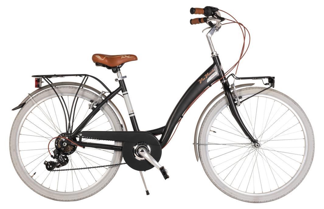 Via Veneto City-Bike Nuvò Lady 26" 6V Schwarz "Kaffee-Staub" (matt)