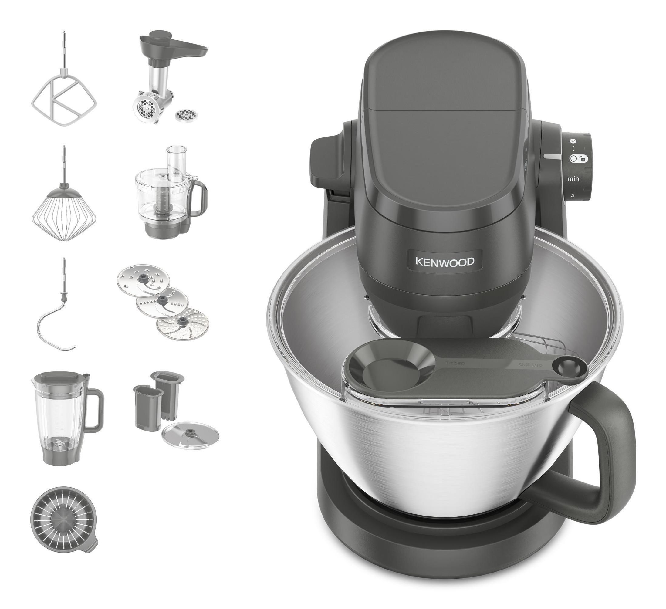 Kenwood KHC30.070GY Multi Tasker 1000 W Küchenmaschine 4,3 l (Edelstahl, Grau)