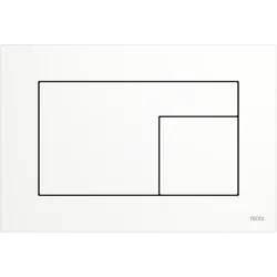 TECEvelvet WC-Betätigungsplatte 9240735 für Zweimengentechnik, Bianco Kos / Weiß