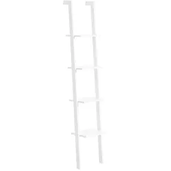 SoBuy Bücherregal mit 4 Fächern Weiß 33x23x180cm Modern