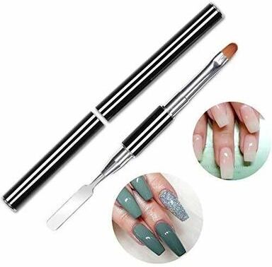 Multicon Wholesale Hub PolyGel Nail Brush & Spatula Dual End Gel Builder Application Tool For Perfect Nails PolyGel Nail Brush & Spatula Dual End Gel Builder Application Tool For Perfect Nails