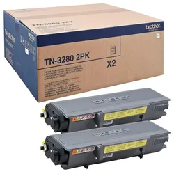 Brother Original TN3280 Toner Doppelpack schwarz 2x 8.000 Seiten (TN-3280TWIN)