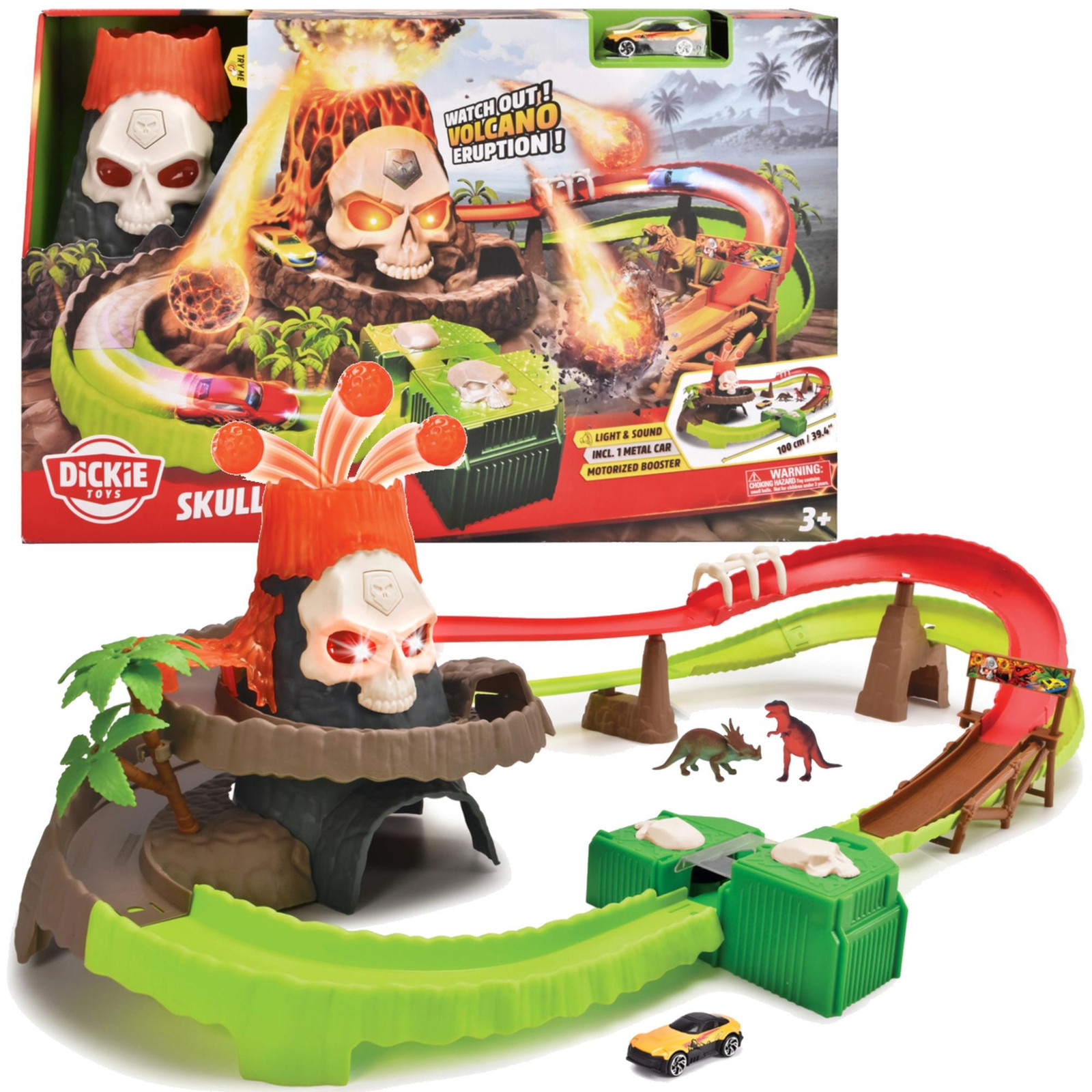 Simba Toys Dickie Toys Skull Volcano Raceway set 203339006
