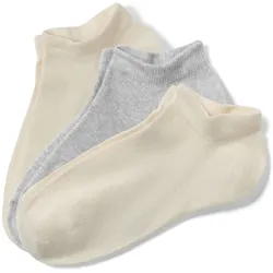 Tchibo - 3 Paar Kinder-Sneakersocken - Gr. 35-38 - hellgrau