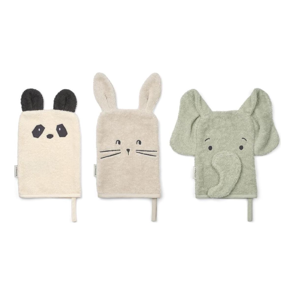 Liewood Sylvester Washcloth 3-pack dove blue mix (2716) ONE SIZE LW20746-2716-ONE SIZE-CU