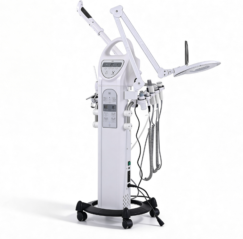 Equipa multifuncional estética Entir profissional: Torre multifunción digital de uso profissional 9 em 1, imprescindível em tratamentos de estética