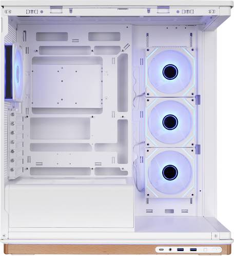 Thermaltake Stage 500 TG ARGB Snow Midi-Tower PC-Gehäuse Weiß Seitenfenster, Integrierte Beleuchtung