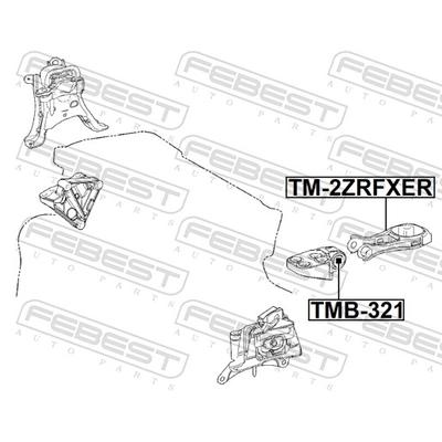 FEBEST Lagerung, Motor TMB-321 unten für TOYOTA