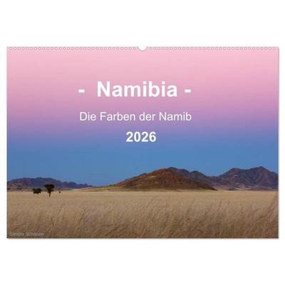 Namibia - Die Farben der Namib (Wandkalender 2026 DIN A2 quer), CALVENDO Monatskalender