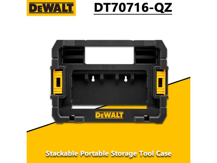 DEWALT DT70716 TSTAK Boîte à outils empilable, amovible, portable, boîte de rangement, étui à outils, boîte extérieure en plastique, accessoires pour outils électriques