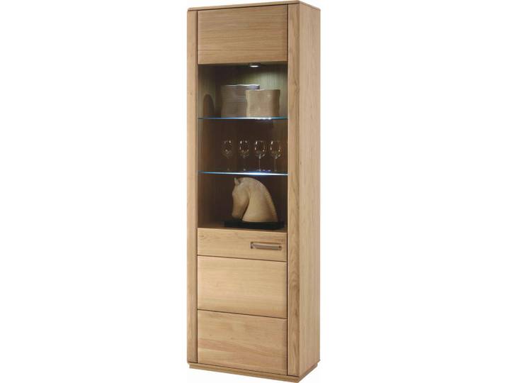 Livetastic Vitrine, Buchefarben, Glas, Holz, Kernbuche,Kernbuche,Kernbuche,Kernbuche,Kernbuche, massiv,furniert, 5 Fächer, 69x209x38 cm, Made in EU, Beimöbel erhältlich, Esszimmer, Vitrinen, Vitrinenschränke