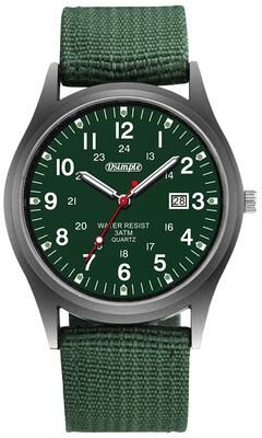 Friendly Fresh Finds Luxury Military Sports Quartz Wristwatch For Men Luminous Nylon Band Casual Watch With Calendar green