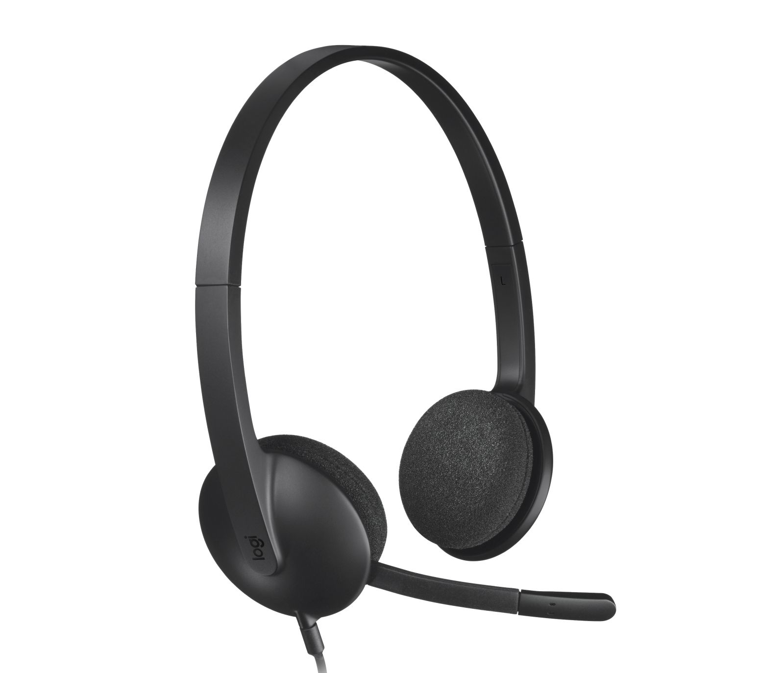 Logitech H340 Ohraufliegender Kopfhörer kabelgebunden USB Typ-A (Schwarz) 981-000475