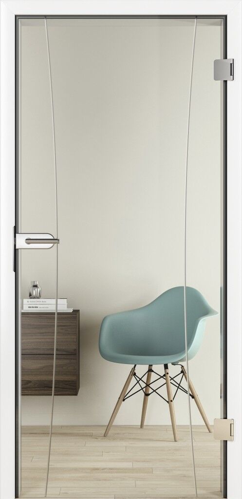 Hörmann Ganzglas Innentüren Glassline Glasart ESG Clear mit V-Rillenschliff