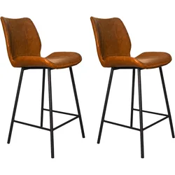 Barhocker-Set Barron 2er-Set ca. 47x99 cm Cognac