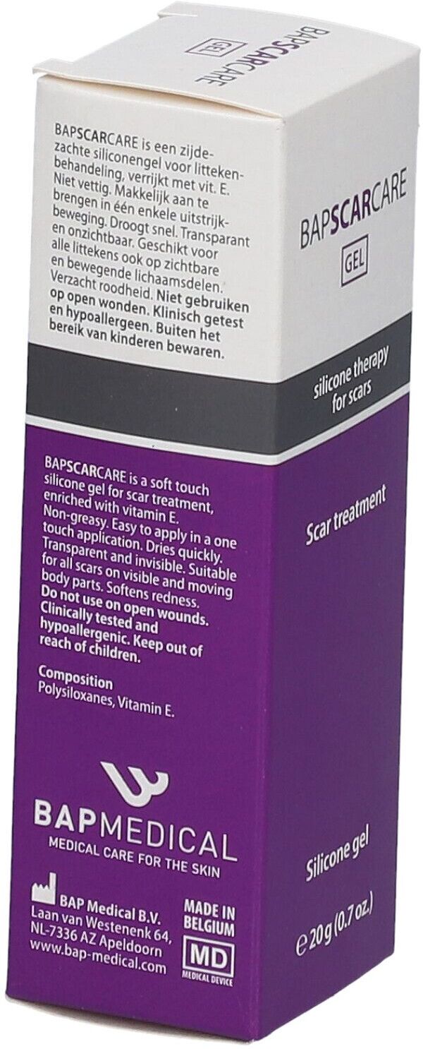 Bap Scar Care Siliconegel Transparant N/Vet Tube 20 g Gel