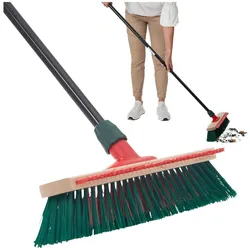 Hoch Tief Straßenbesen mit Teleskopstiel Kratzleiste Outdoor Broom mit Stiel Gartenbesen Industriebesen Hofbesen Allzweckbesen Kehrbesen Besen Staubkammer (1 , Straßenbesen)