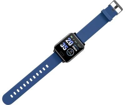 CaseAndConnect Y12 Smart Bracelet With Bluetooth Calling NFC Heart Rate Monitor IP67 Waterproof Fitness Tracker blue