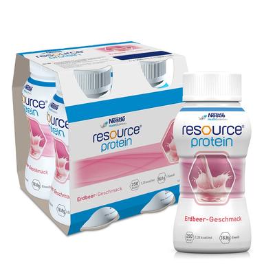 Resource Protein Drink Erdbeer 4x200 ml Flüssigkeit
