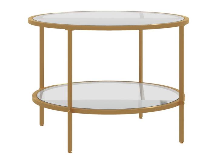 BEISTELLTISCH, Gehärtetes Glas, Gold
